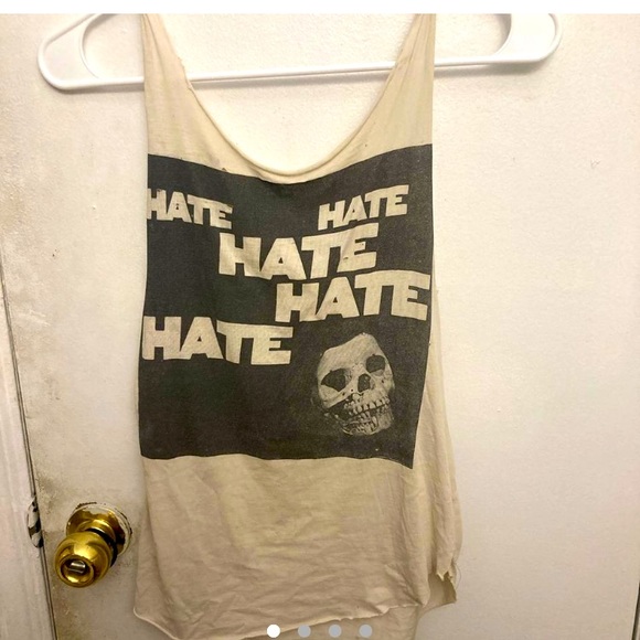 Vintage Distressed Punk Hate Hate Hate Tank - Picture 1 of 1